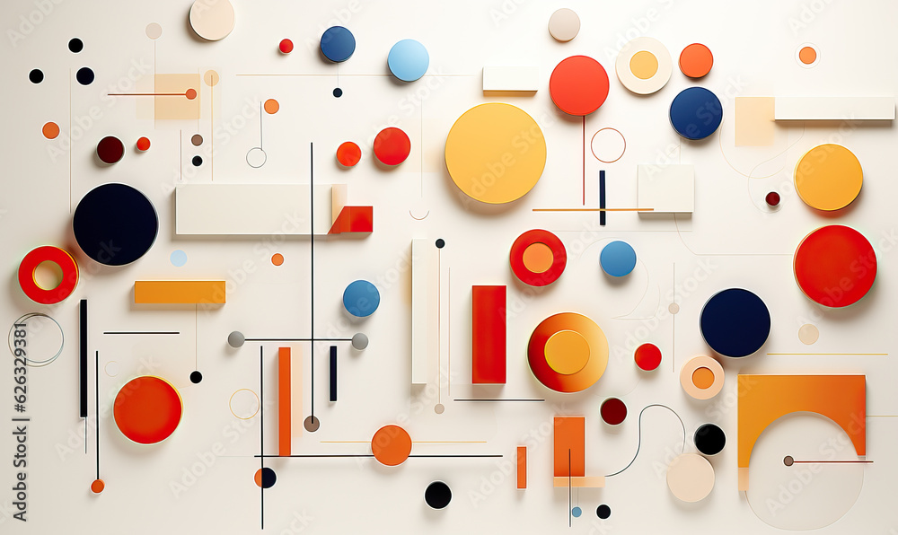Various flat geometric shapes on a white background. Selective soft focus. Various flat geometric shapes on a white background. Selective soft focus.