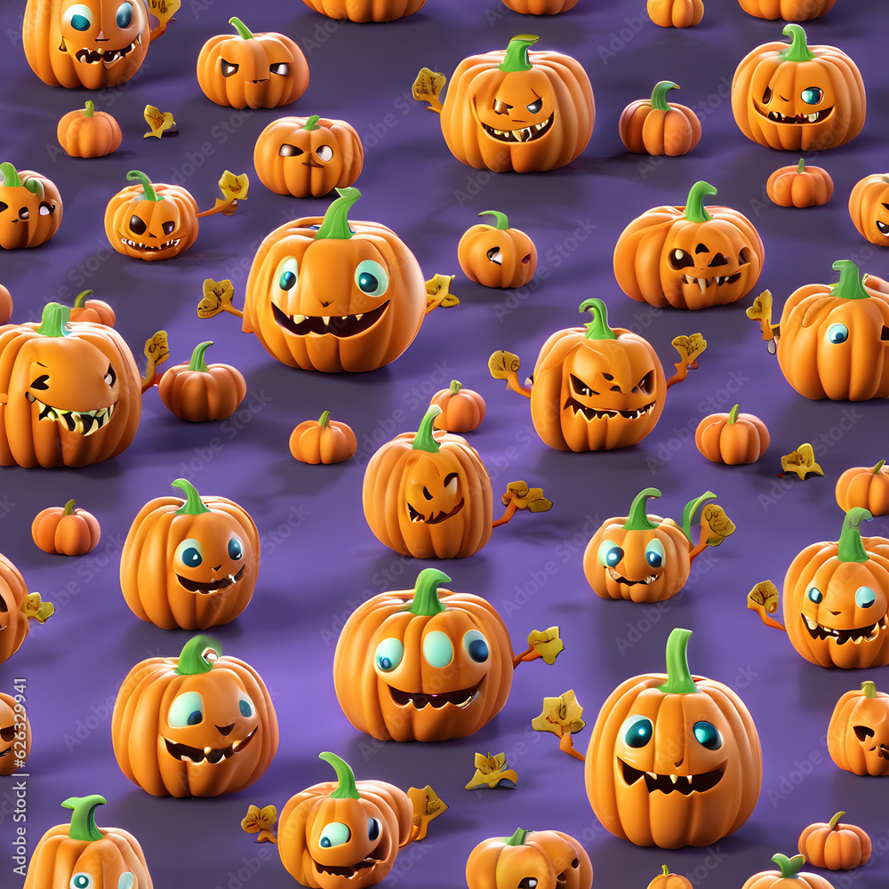 3d cute pumpkin monster in formal suito on halloween 3d cute pumpkin monster in formal suito on halloween