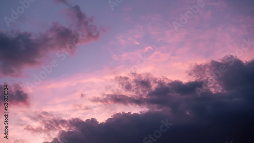 Pink Clouds on a black Sky, Dawn Hues,Pink, Soft Light- a Wallpaper Background