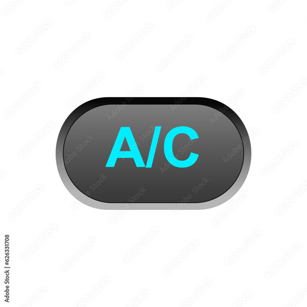 AC button icon vector design template and illustration AC button icon vector design template and illustration