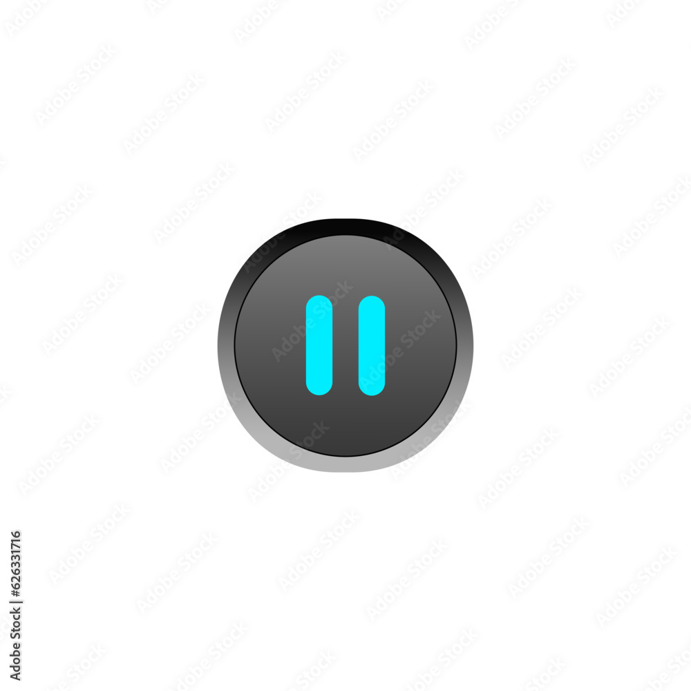 Pause button icon vector design template and illustration Pause button icon vector design template and illustration