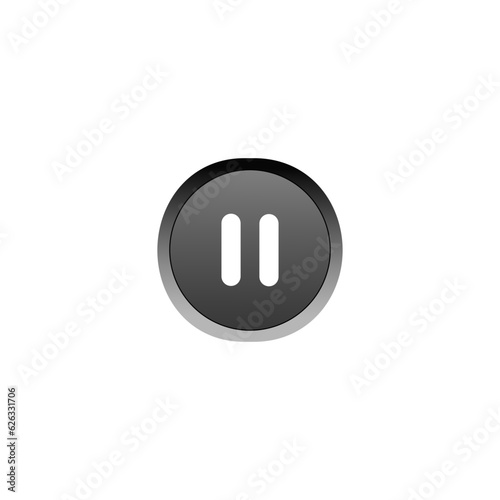 Pause button icon vector design template and illustration