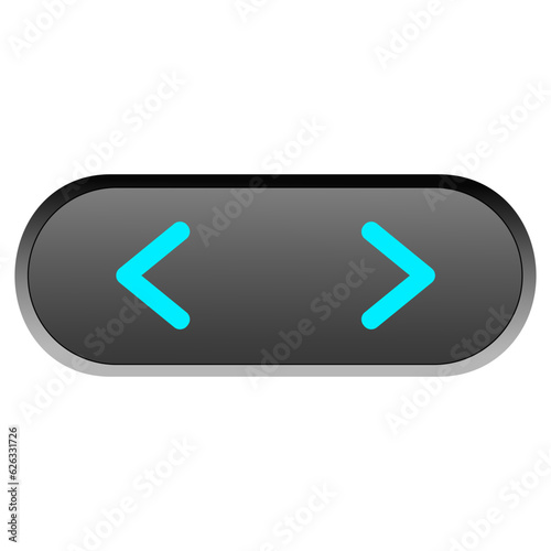 Right left button icon vector design template and illustration