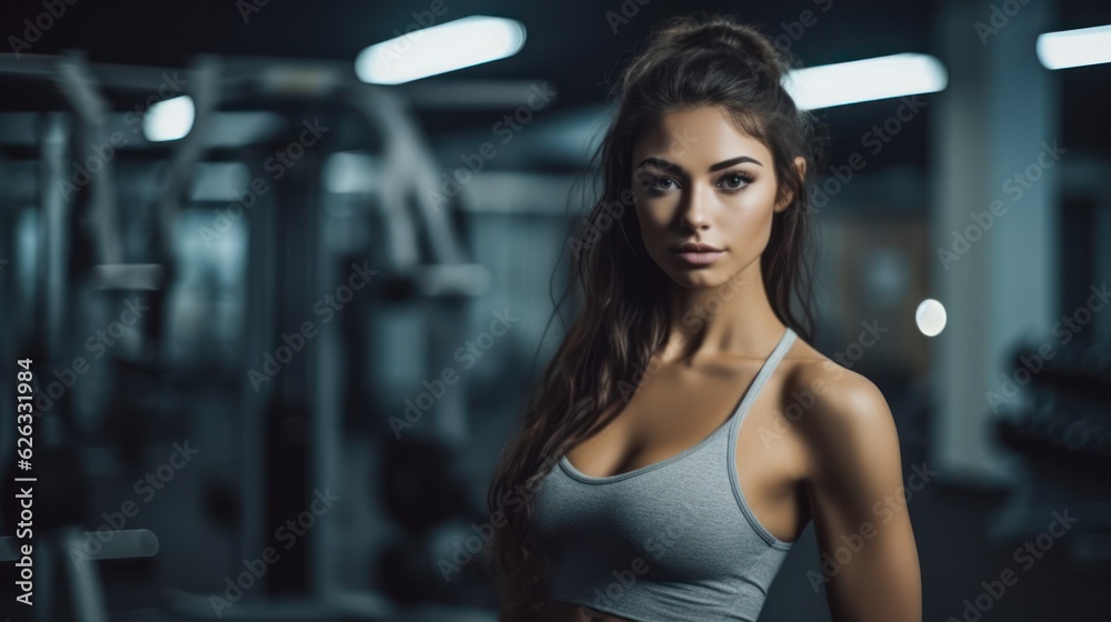 Beautiful young fitness girl in gym. Female fitness. Beautiful young fitness girl in gym. Female fitness.