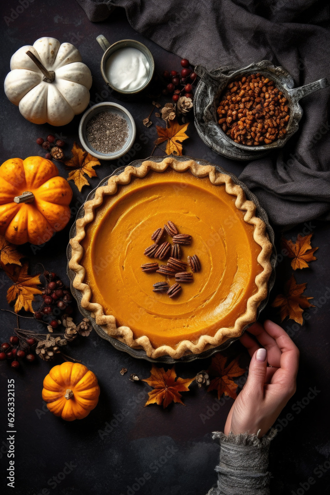 Traditional american homemade pumpkin pie Traditional american homemade pumpkin pie