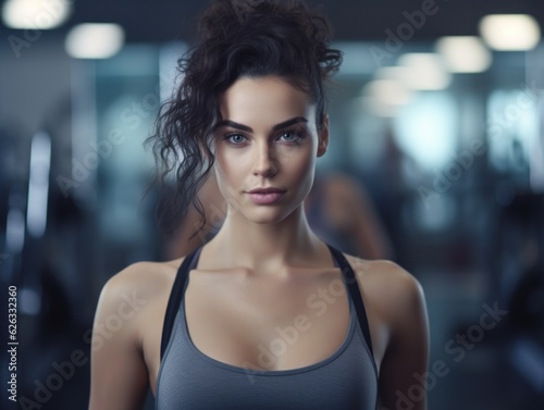Beautiful young fitness girl in gym. Female fitness.  © Viktor