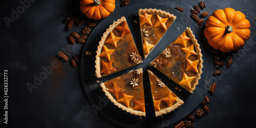 Wallpaper Mural Traditional american homemade pumpkin pie Torontodigital.ca