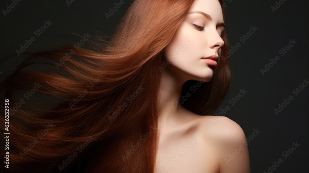 Beautiful model woman with long hairstyle care and beauty hair products. Beautiful model woman with long hairstyle care and beauty hair products.