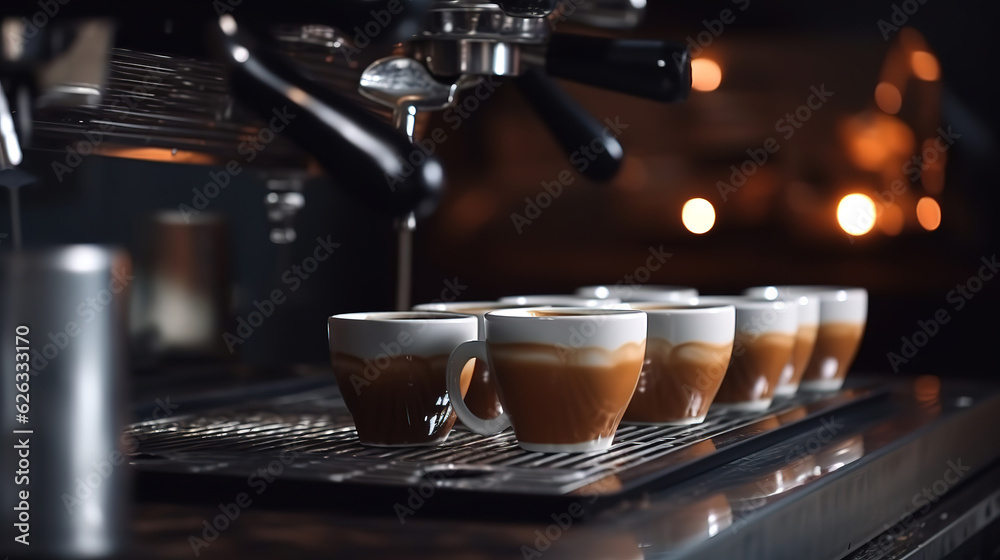Proffessional brewing coffee bar details. Generative Ai Proffessional brewing coffee bar details. Generative Ai