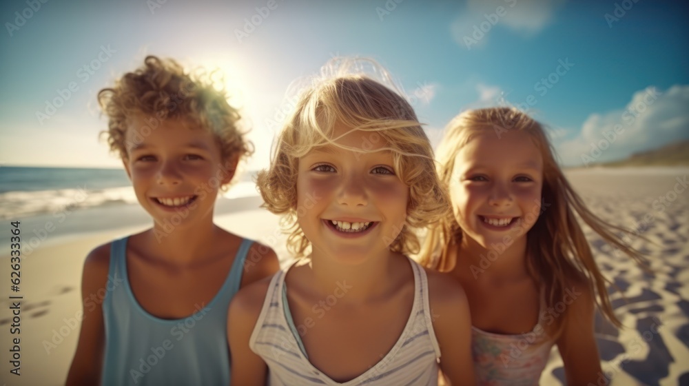 Friendship Day. Children's friendship. Happy children smiling at the camera. Friendship Day. Children's friendship. Happy children smiling at the camera.