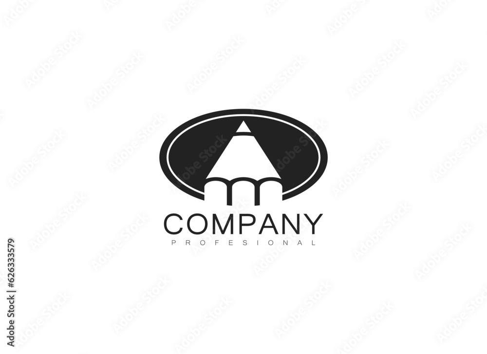 Abstract Home Pencil Logo. Geometric Shape Home icon With Pencil Icon isolated one white background. Usable for Business, Branding Logos. Flat Vector Logo Design Template Element Abstract Home Pencil Logo. Geometric Shape Home icon With Pencil Icon isolated one white background. Usable for Business, Branding Logos. Flat Vector Logo Design Template Element