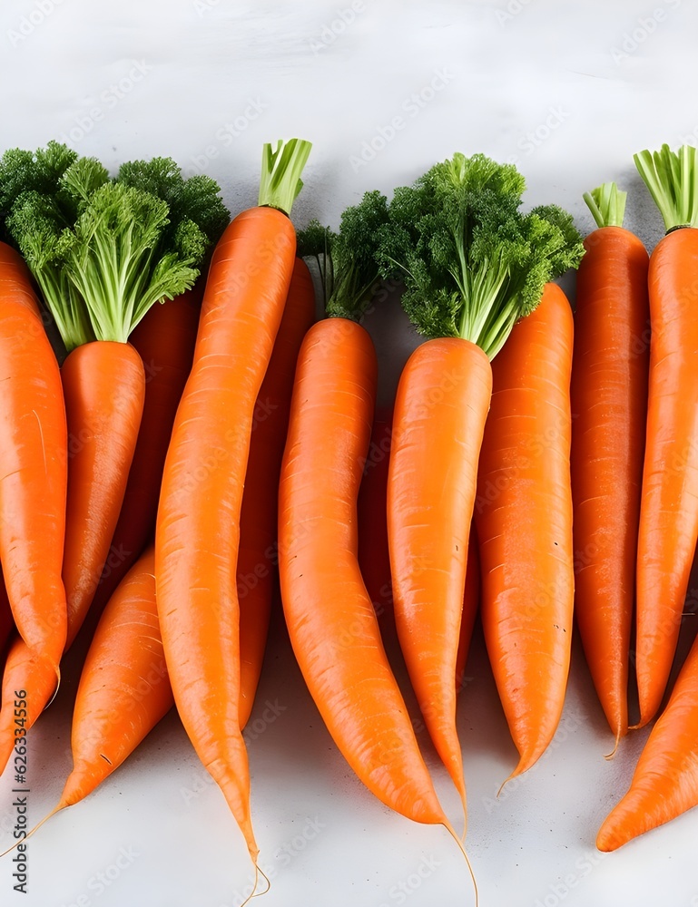 Close up of carrots arranged against gray background Close up of carrots arranged against gray background