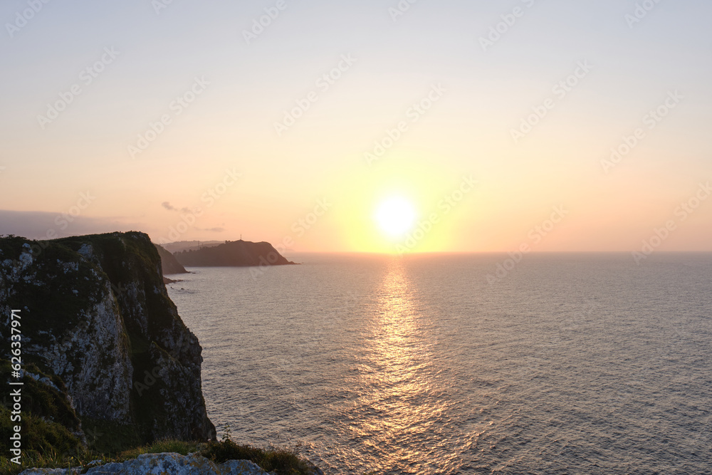 Sunset at the Cliffs of Hell, Asturias, Spain