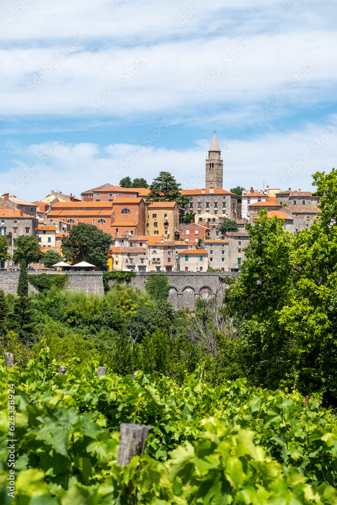 Wonderful town of Labin, Croatia, located on istrian coast, full of old, stone houses and popular destination for tourist visits in summer season