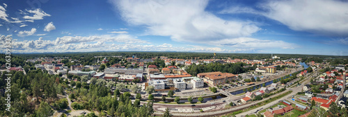 panorama of Söderhamn city in Sweden