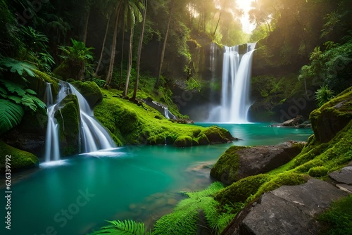 waterfall in the jungle