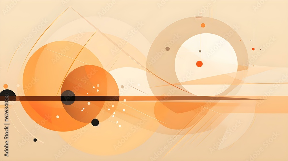 Obraz premium Abstract and Geometrical Texture in Light Orange Colors. Futuristic Background