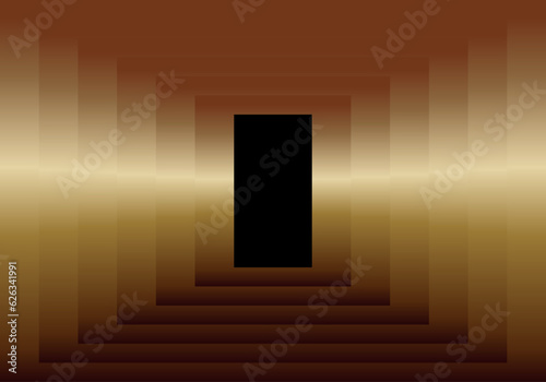 Agujero negro. Fondo en tono bronce escalonado