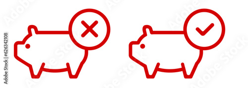 No pork design forbidden non halal kosher food label stamp prohibition red circle cross check mark