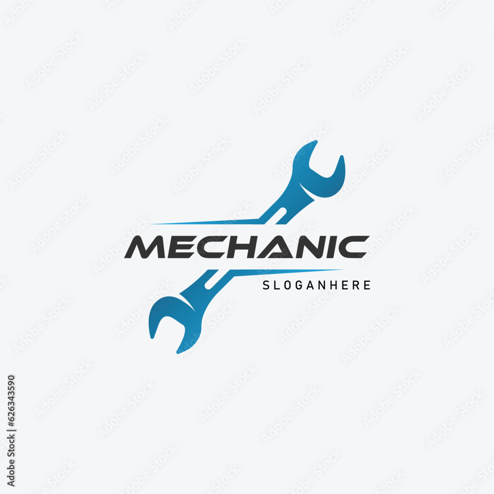 Wrench Mechanic Logo icon Vector Stock Vector Adobe Stock