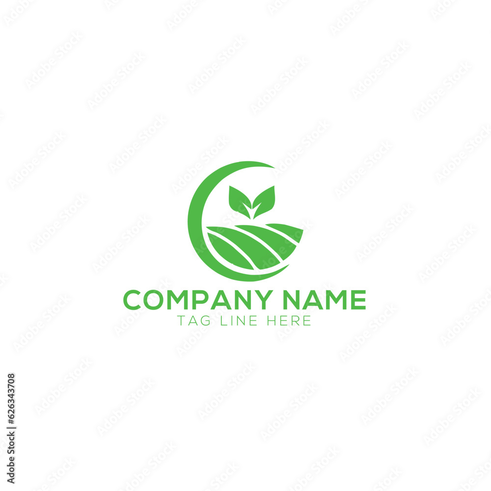 Flat design farmers market logo Flat design farmers market logo