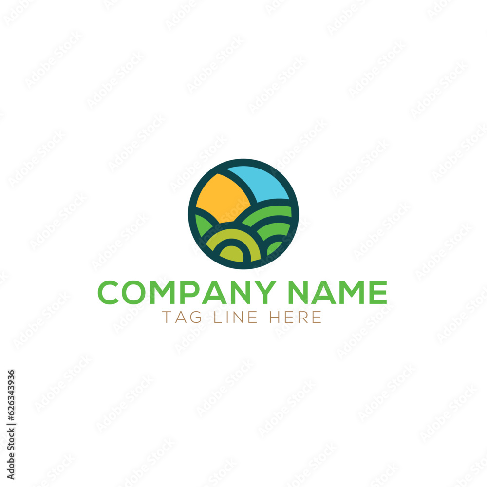 Logos of green leaf ecology nature element vector
