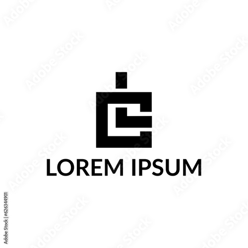 CL and LC triangle logo vector, Financial logo vector.Minimal vector graphic alphabet symbol.