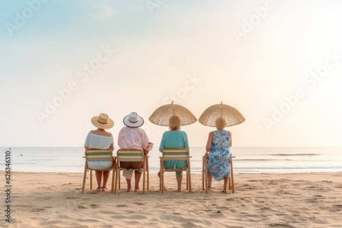 Happy seniors enjoying retirement. Generated ai. © sderbane