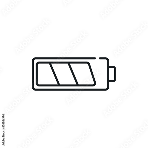 Battery icon. Vector illustration in trendy line style.