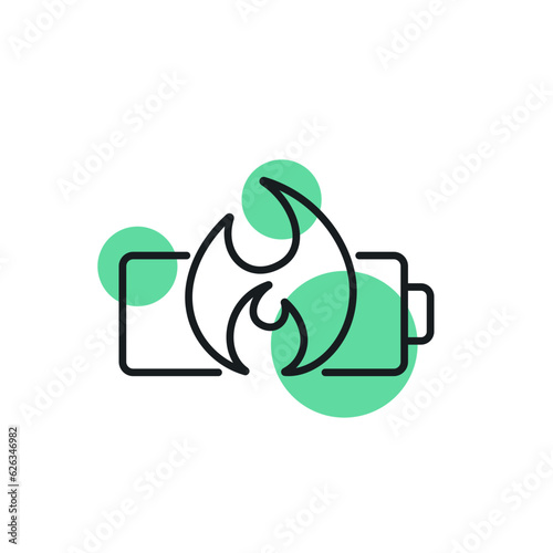 Battery icon. Vector illustration in trendy dualtone style.
