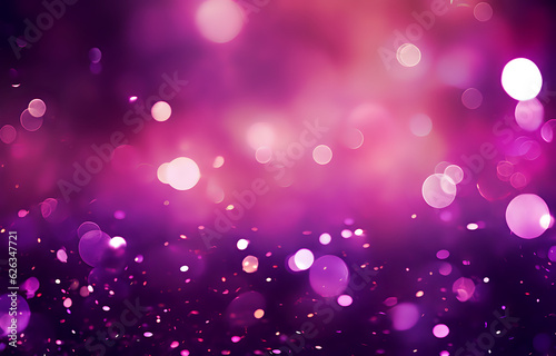 Bokeh background in dark pink and dark gold style. Generated Ai