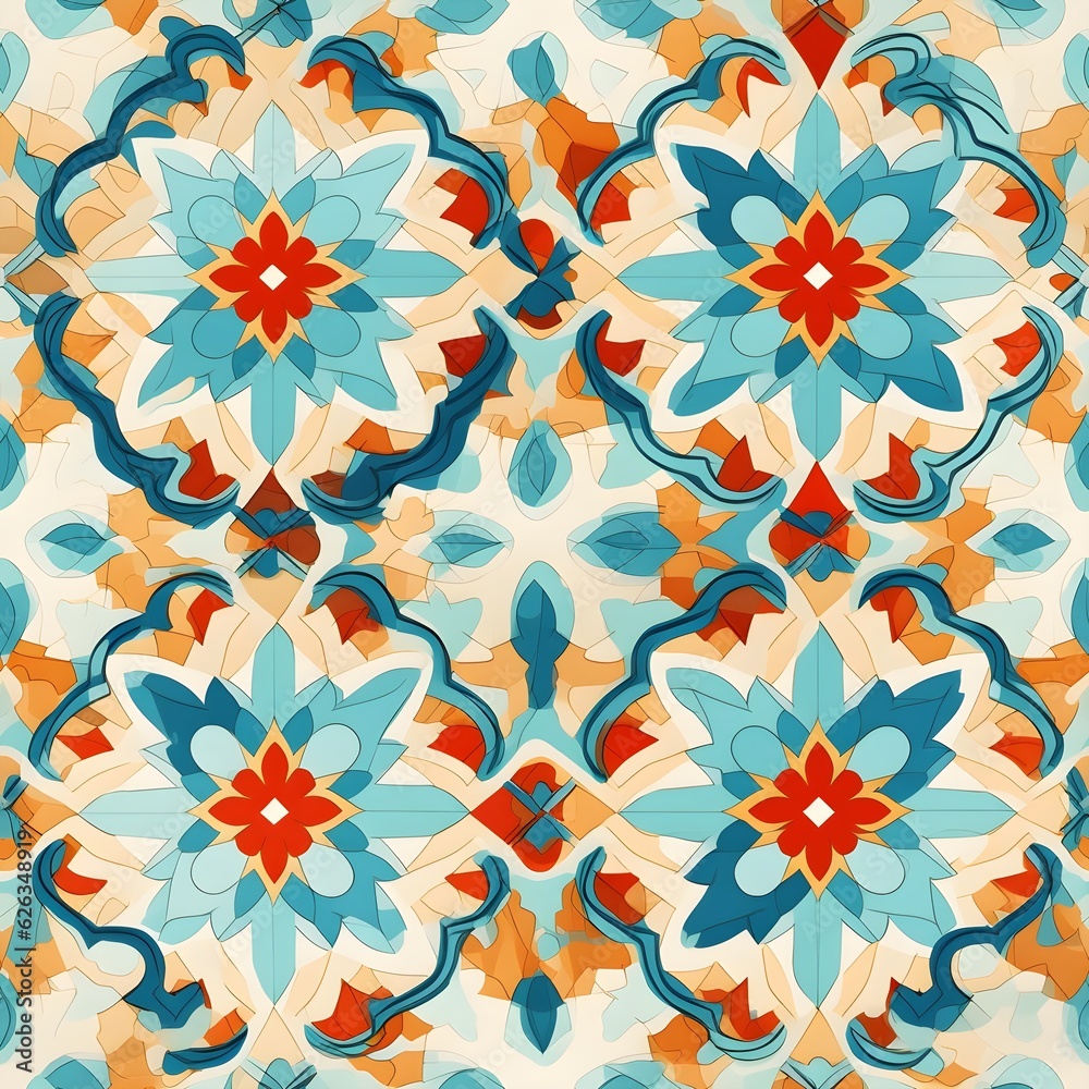 Obraz premium seamless pattern with flowers,wallpaper,leaf,pink,AI generated