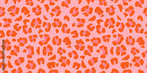 Abstract Leopard Skin Seamless Patterns. Animal print. geometric folklore ornament for textile banner, cover, wallpaper. Vector illustration.