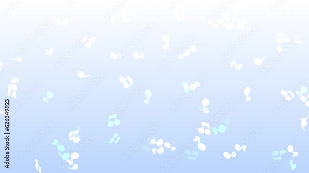 cute musical note background loop