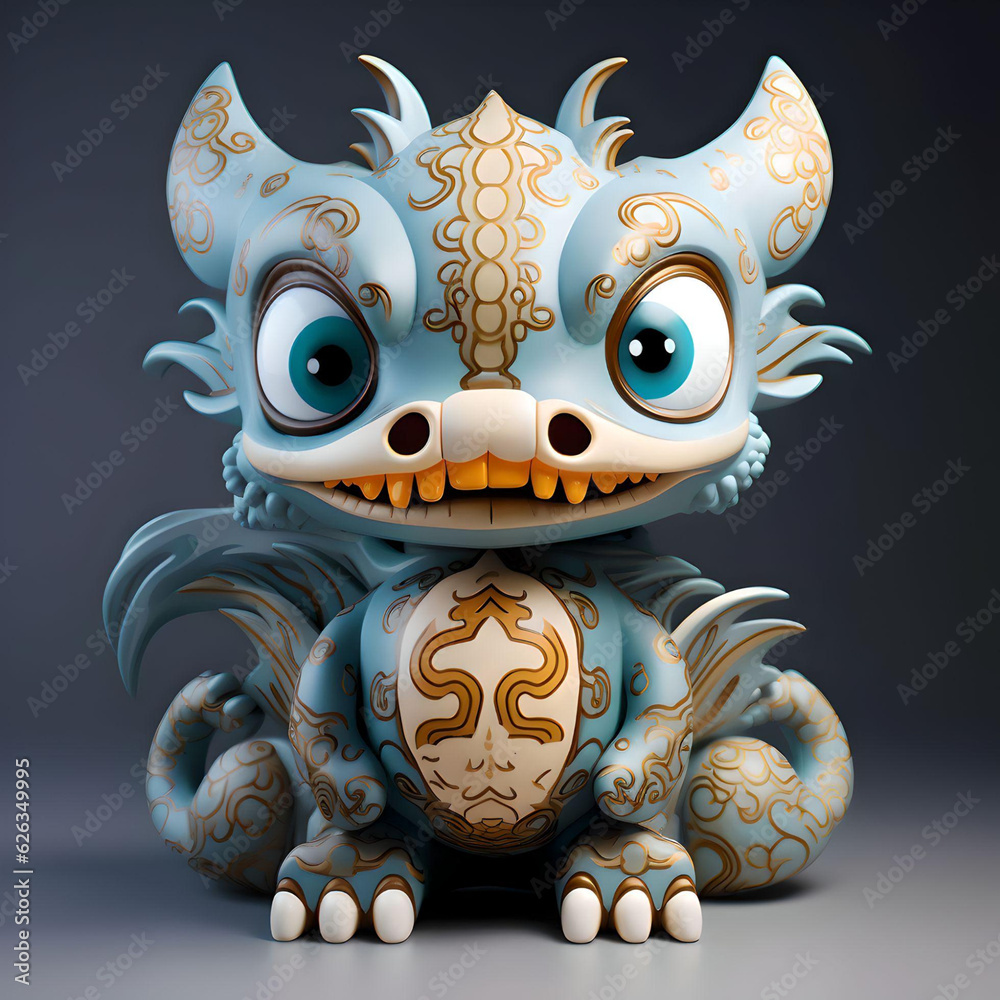 Fototapeta premium Tiny Talons: Whimsical Chronicles of Baby Dragons in the Mystic Vale series