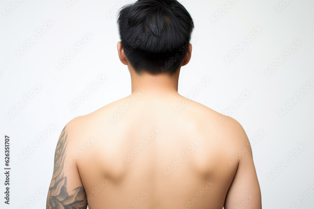 Back of a man for Tattoo Mock-up