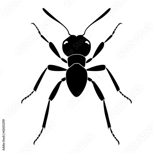 Ant insect black silhouette logo svg vector