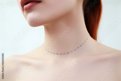 neck and chest of a woman for Tattoo Mock-up