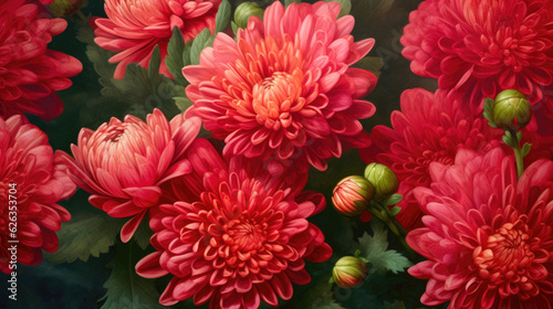 Nature's Symphony: Vibrant Chrysanthemums