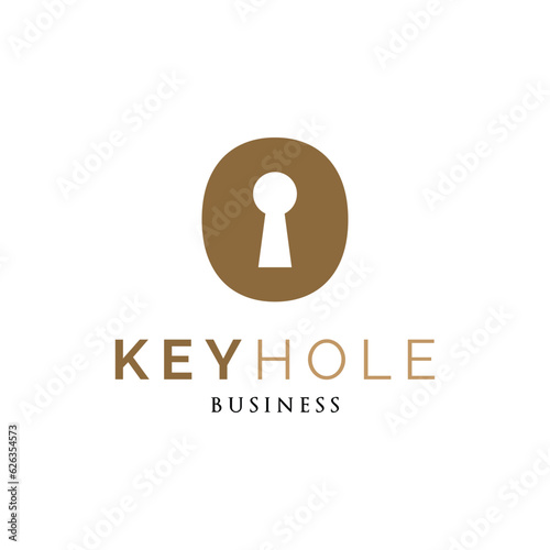 Key Hole Icon Logo Design Template