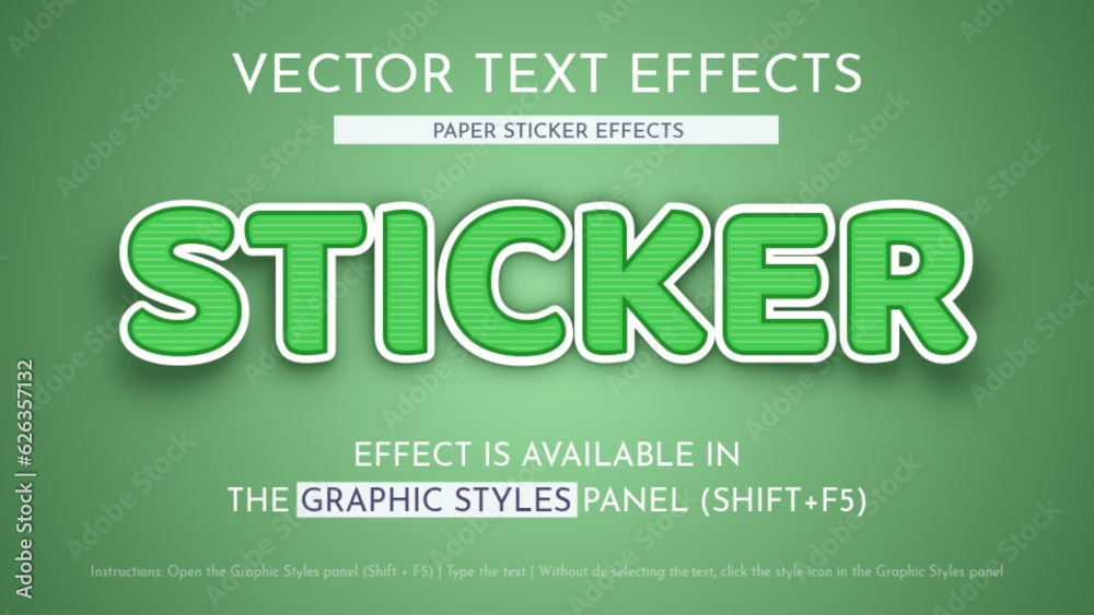 Sticker - Editable Text Effect, Font Style
