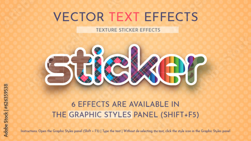 6 Textured Vector Text Effects