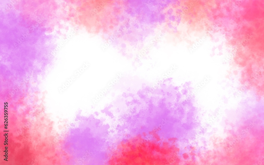 Watercolor bright pink-red frame on a white background Watercolor bright pink-red frame on a white background
