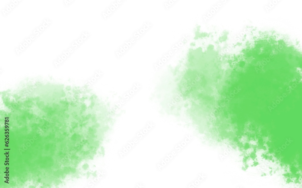 Abstraction in green juicy green on white