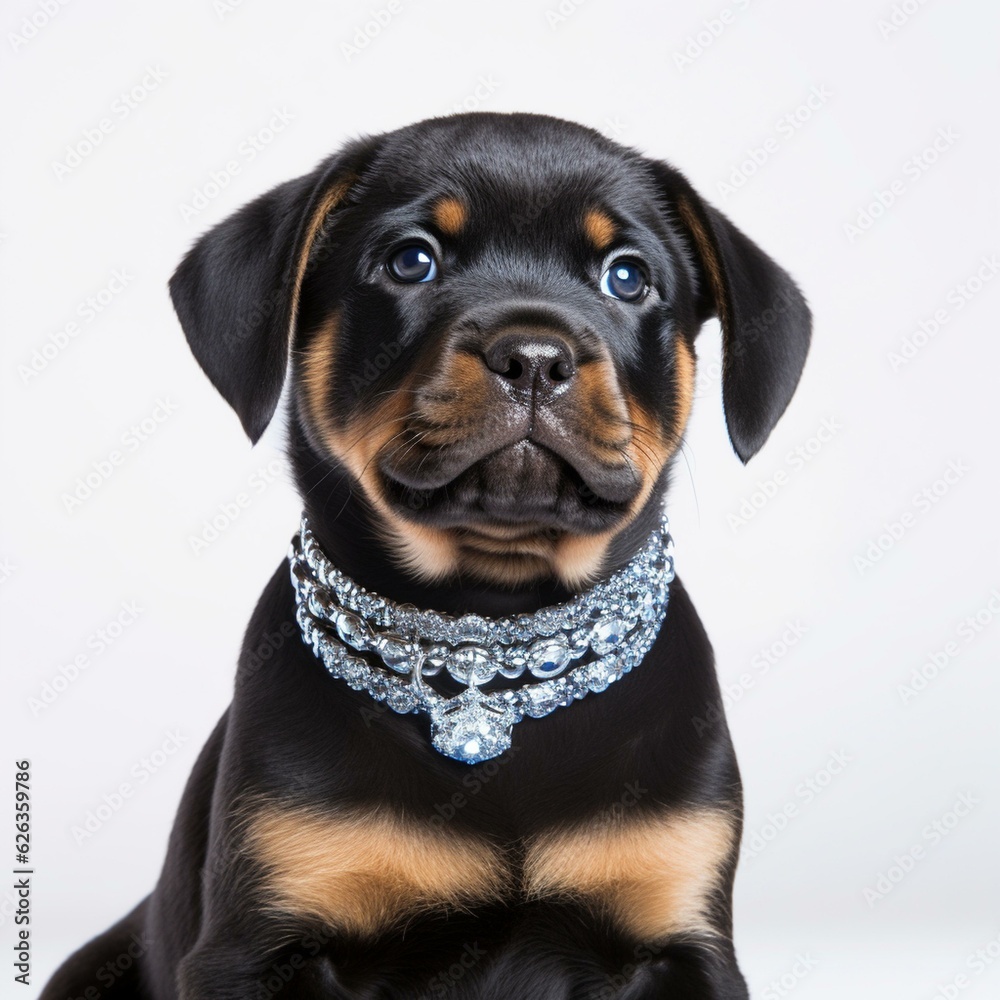 Fototapeta premium Rottweiler isolated on white background