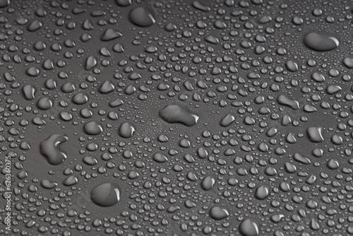 a real photo of water droplets on a black background