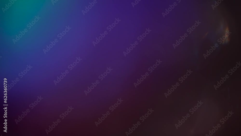 Abstract background with transforming light leaks: add video overlay and bokeh effect. 