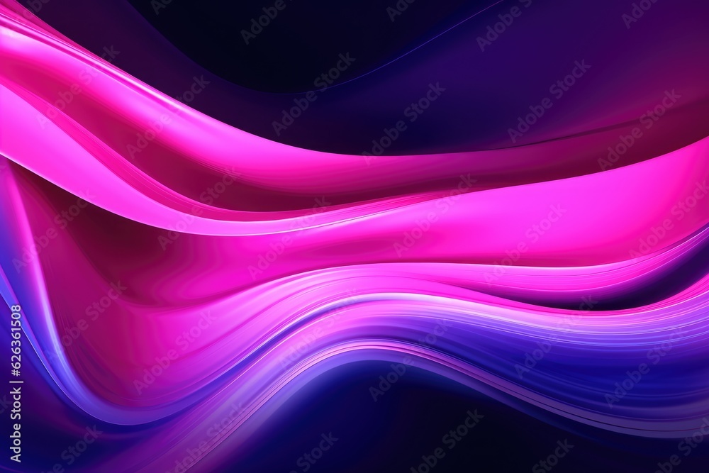 Pink neon fluid, glowing futuristic abstract background, swirl, line, boxes, data transfer or equalizer, wallpaper, generative ai Pink neon fluid, glowing futuristic abstract background, swirl, line, boxes, data transfer or equalizer, wallpaper, generative ai