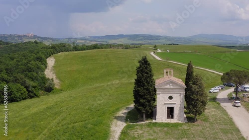 Vitaleta chapel Orcia valley Tuscany Italy