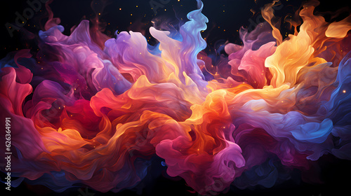 Abstract digital artwork inspired by cosmic elements  creating a mesmerizing visual experience.